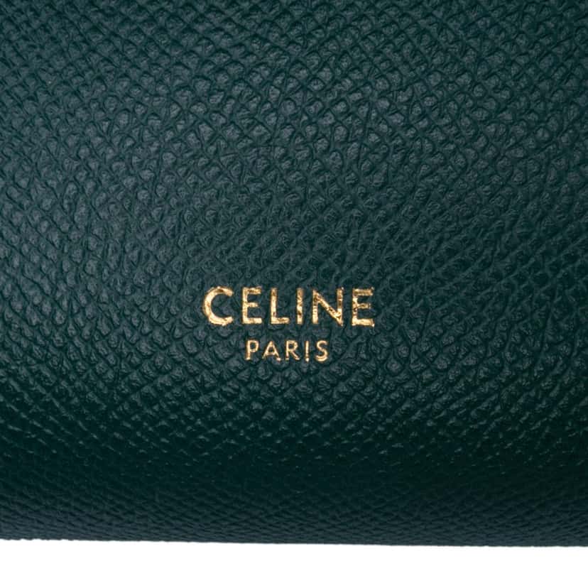 Celine Nano Grained Calfskin Belt Bag Green Leather Good condition - Box View