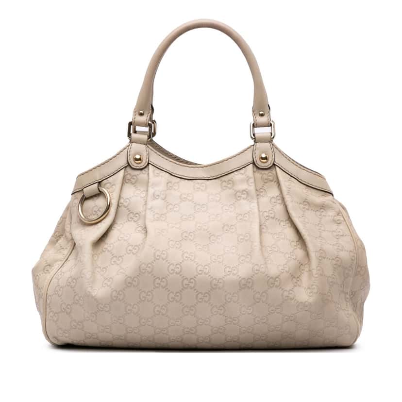 Gucci Medium Guccissima Sukey Tote Brown Leather Good condition - Front View
