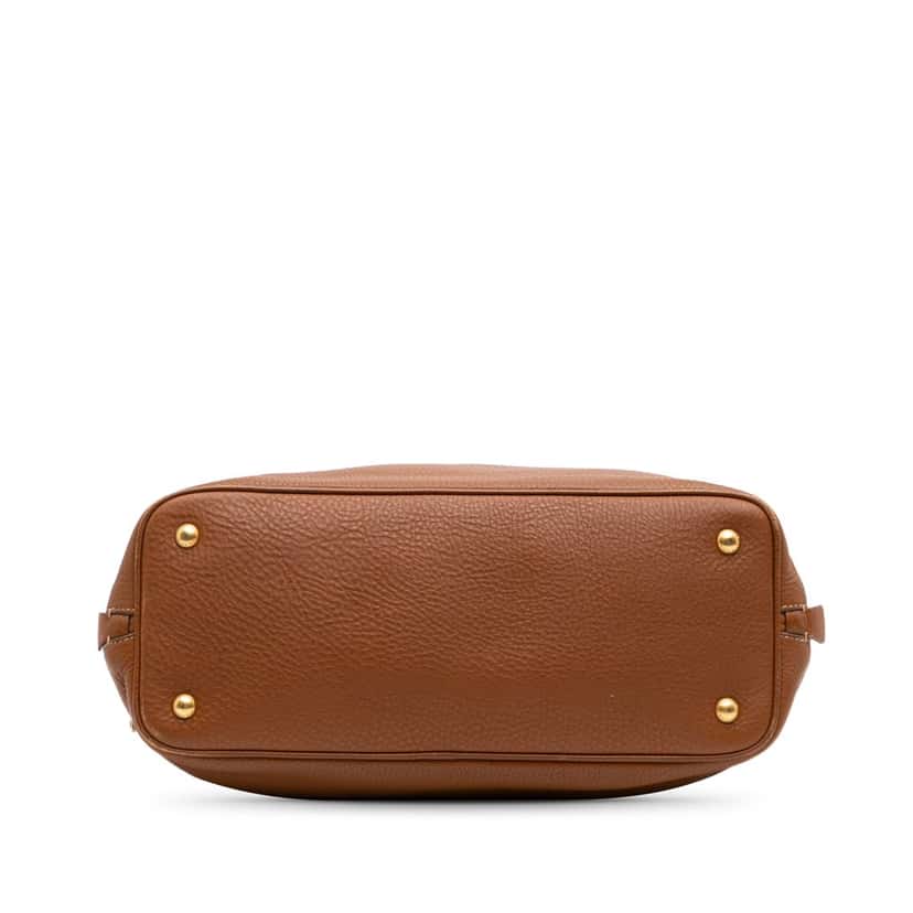 Prada Vitello Daino Open Convertible Tote Brown Leather Good condition - Inside View