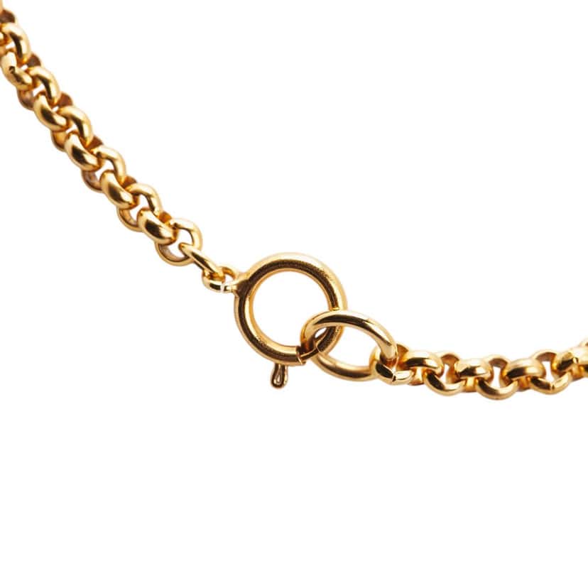 Chanel CC Gold Plated Heart Pendant Necklace Gold Metal Good condition - Inside View