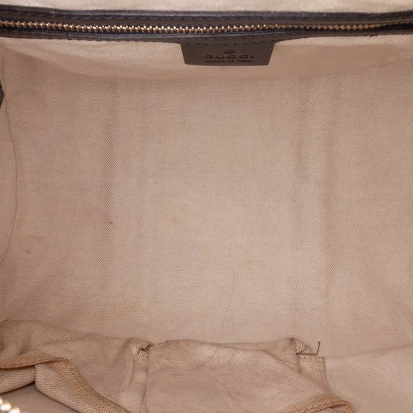 Gucci Medium GG Canvas Web Joy Boston Bag Brown Canvas Good condition - Model View