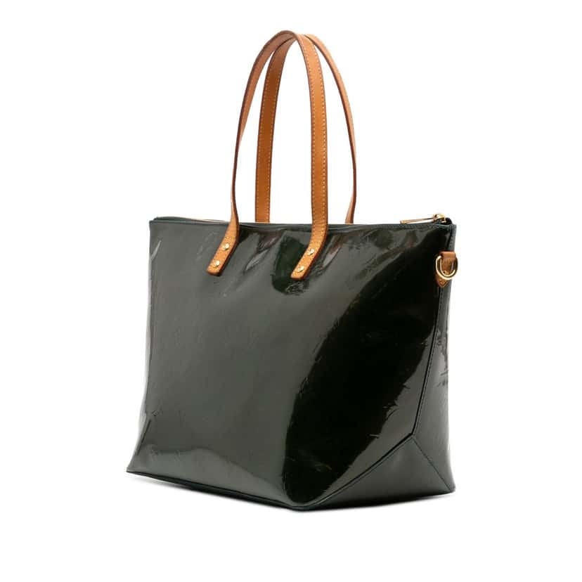 Louis Vuitton Monogram Vernis Bellevue GM Green Leather Good condition - Back View