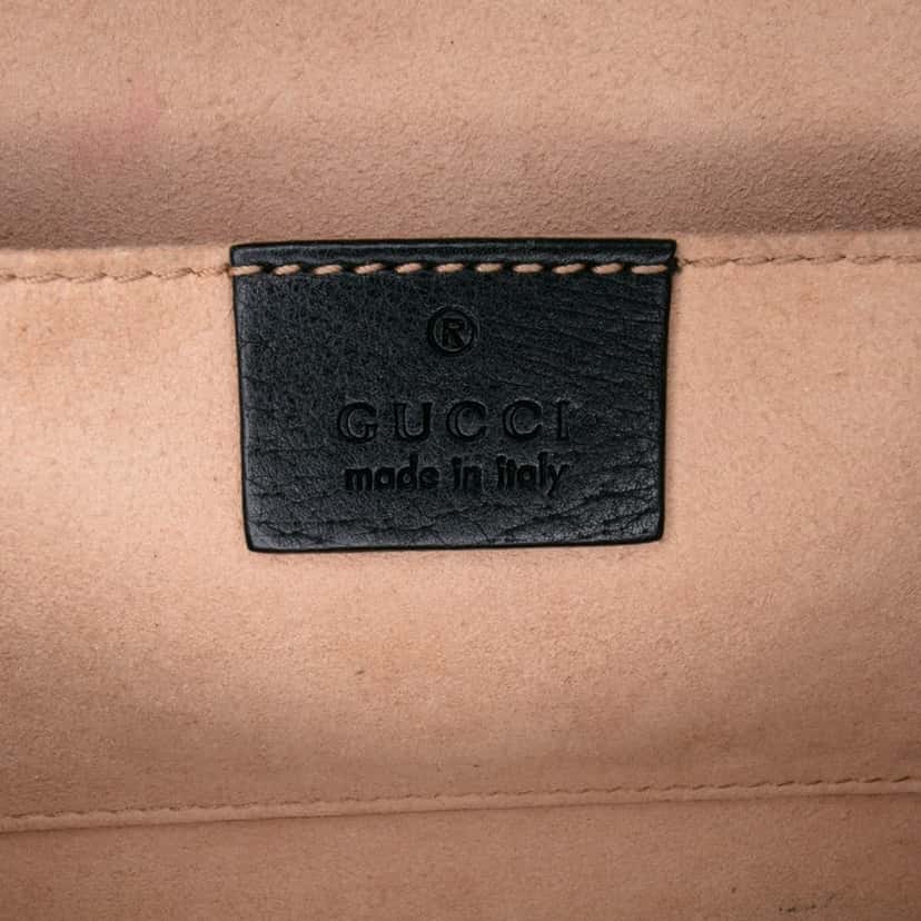 Gucci Small Leather Linea Totem Crystal Butterfly Crossbody Black Leather Good condition - Box View