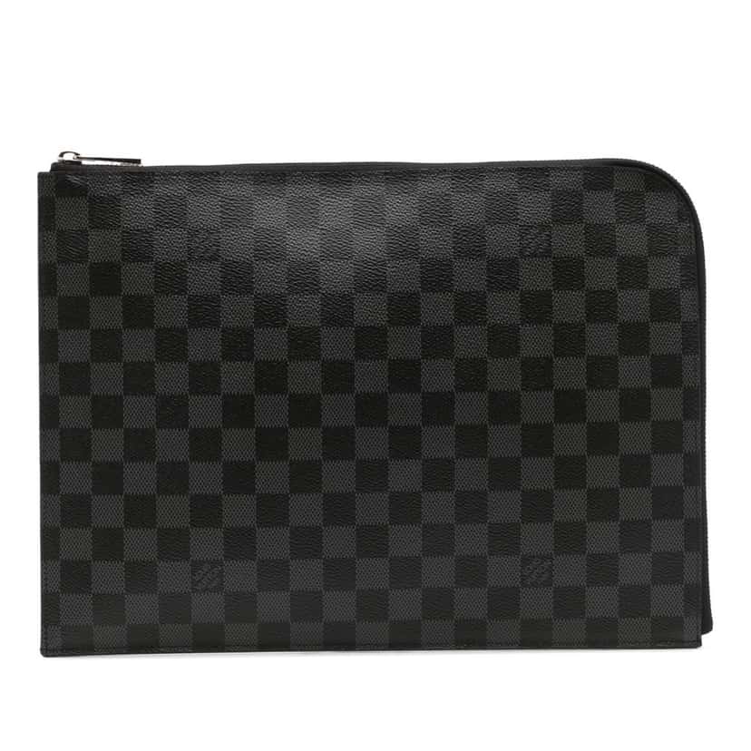 Louis Vuitton Damier Graphite Pochette Jour GM Black Canvas Good condition - Front View