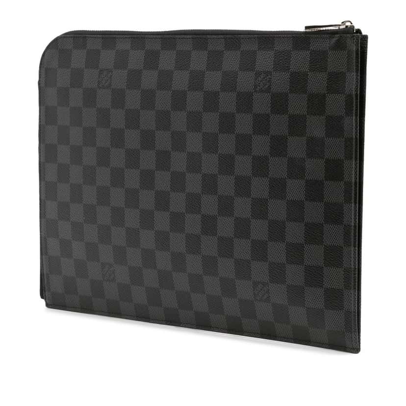 Louis Vuitton Damier Graphite Pochette Jour GM Black Canvas Good condition - Back View