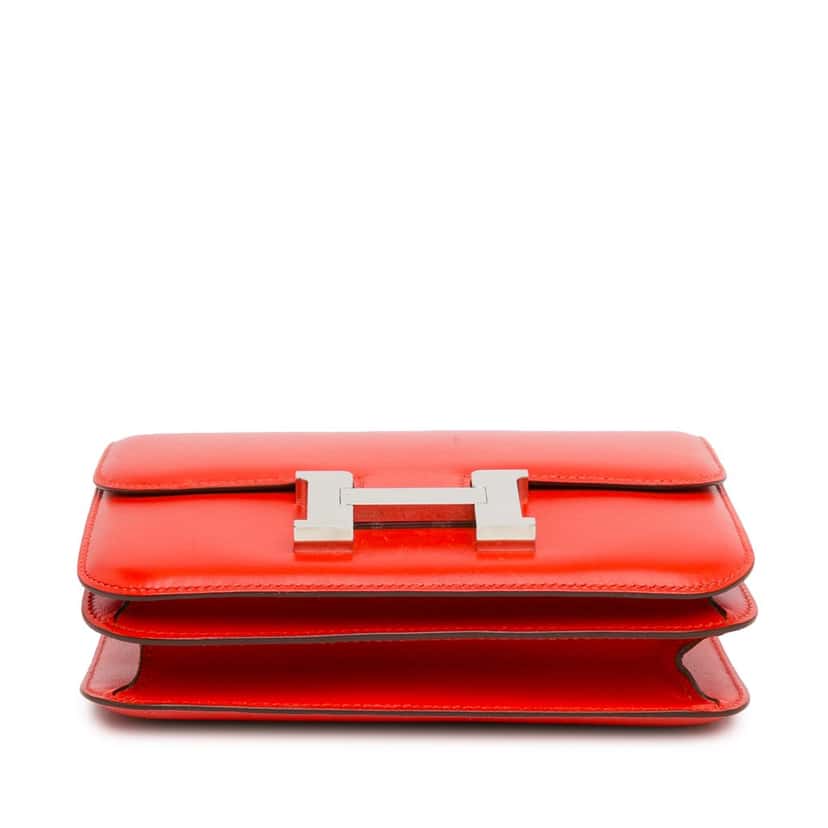 Hermès Mini Tadelakt Constance 18 Red Leather Good condition - Model View