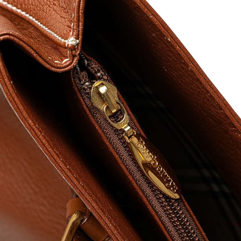 Burberry Leather Tote Brown Leather Good condition - Box View