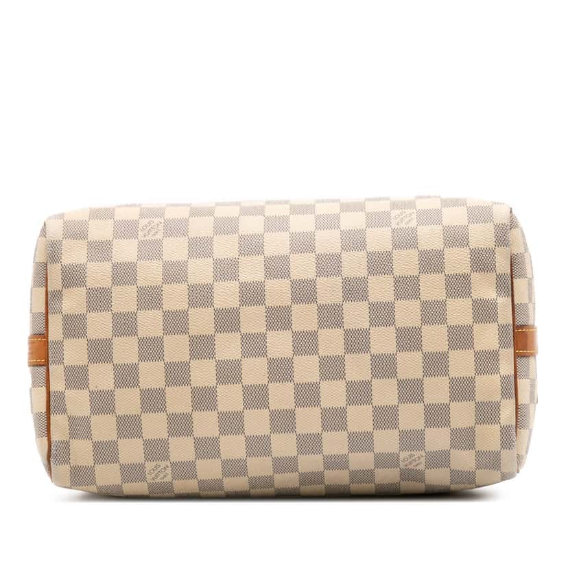 Louis Vuitton Damier Azur Speedy Bandouliere 30 White Canvas Fair condition - Inside View