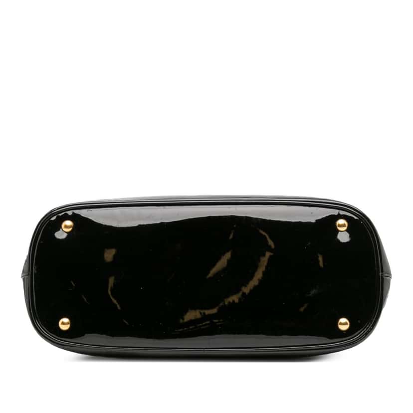 Gucci Patent Bright Bit Satchel Black Leather Fair condition - Inside View