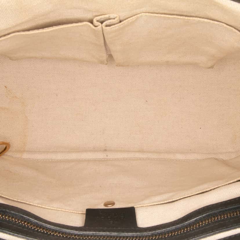 Gucci Patent Bright Bit Satchel Black Leather Fair condition - Model View