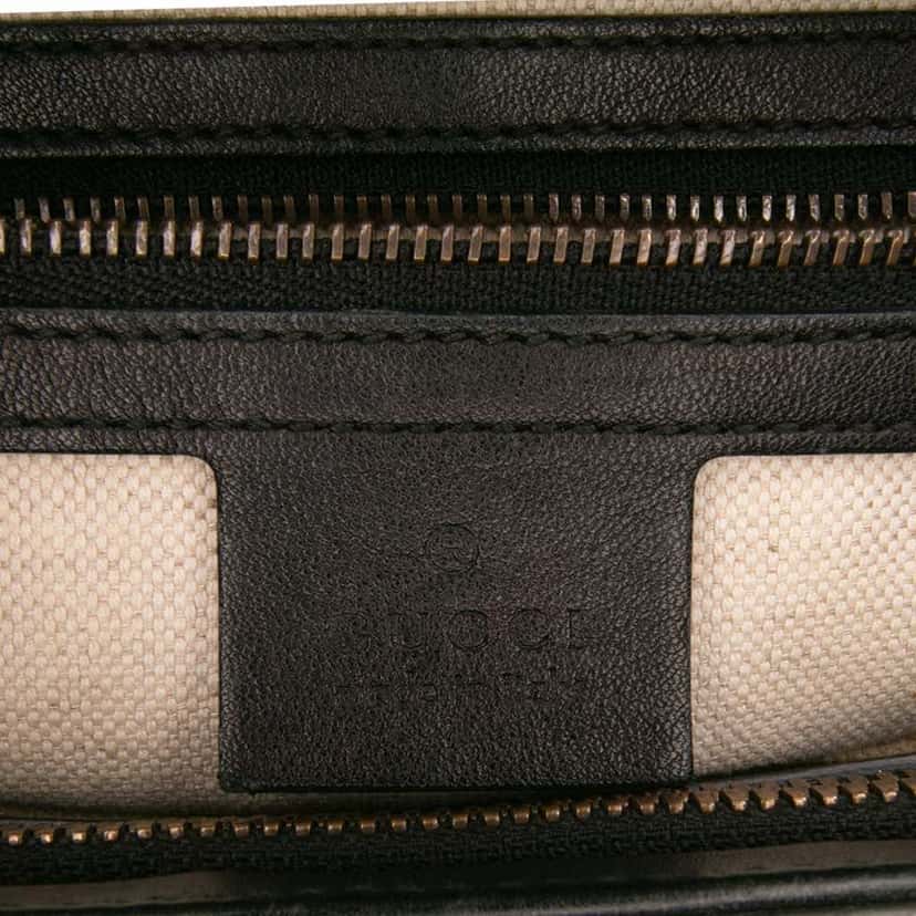 Gucci Patent Bright Bit Satchel Black Leather Fair condition - Box View