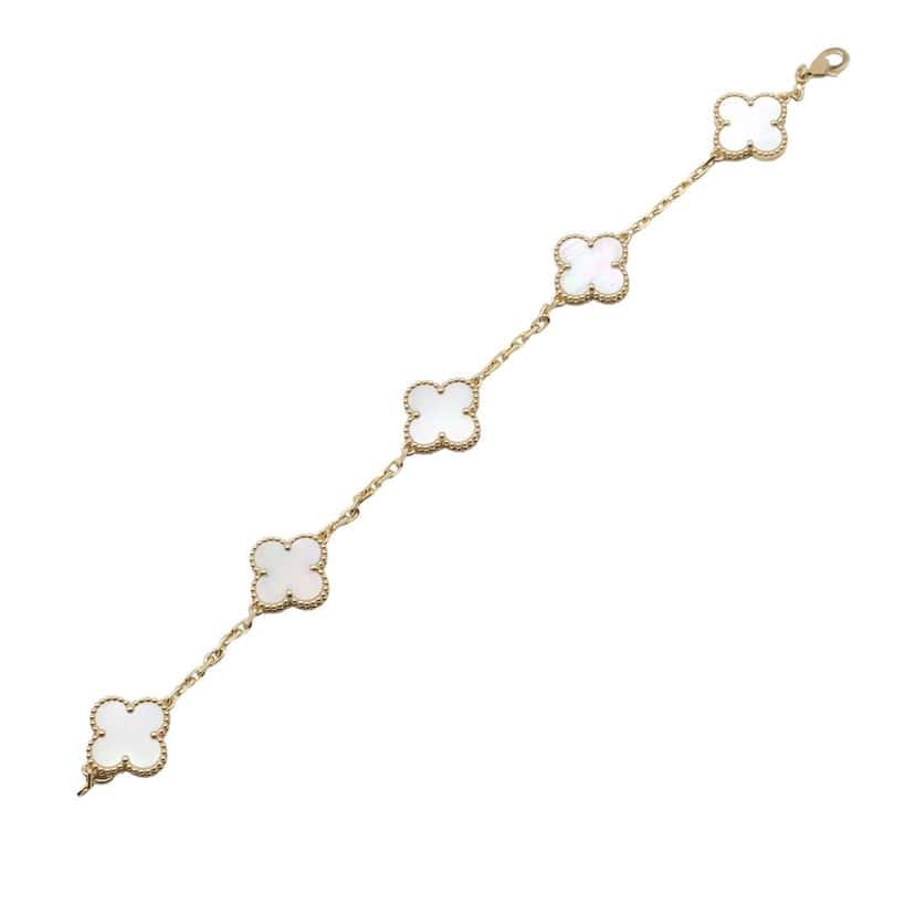 Van Cleef & Arpels 18K Yellow Gold and Mother of Pearl Vintage Alhambra Bracelet Gold Gold Good condition - Inside View