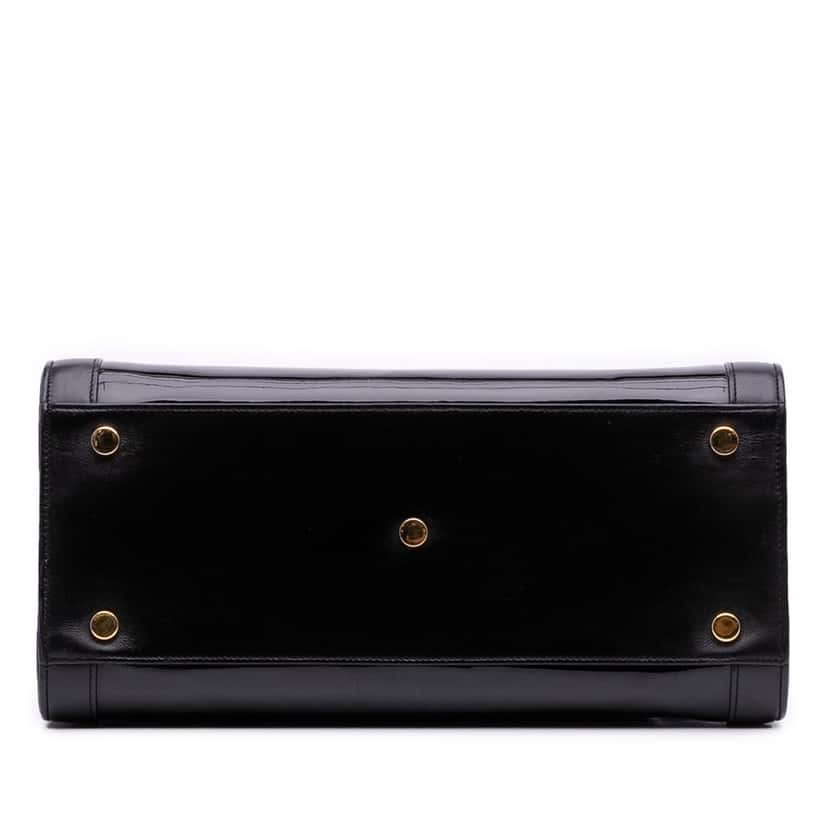 Saint Laurent Small Patent Sac De Jour Satchel Black Leather Good condition - Inside View