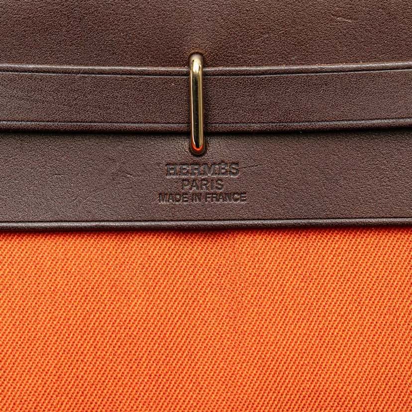 Hermès Toile Herbag TPM Orange Canvas Good condition - Box View