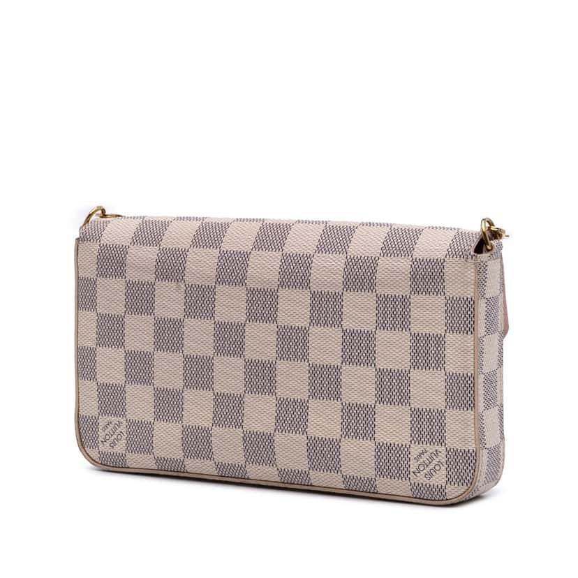 Louis Vuitton Damier Azur Pochette Felicie White Canvas Good condition - Back View