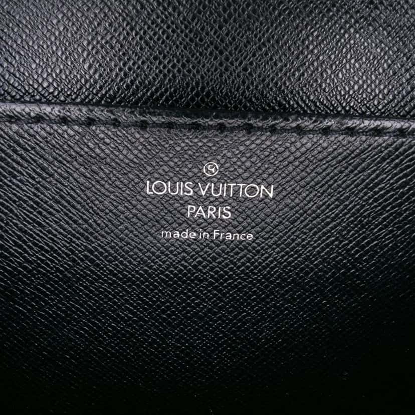 Louis Vuitton Taiga Moskova Briefcase Black Leather Good condition - Box View