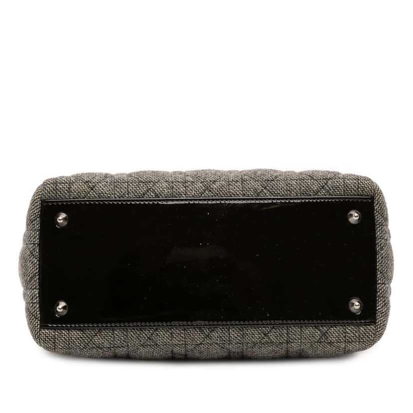 Dior Medium Tweed Cannage Lady Dior Grey Tweed Good condition - Inside View