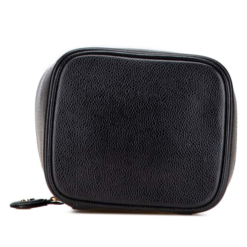 Chanel CC Caviar Vanity Bag Black Leather Good condition - Inside View