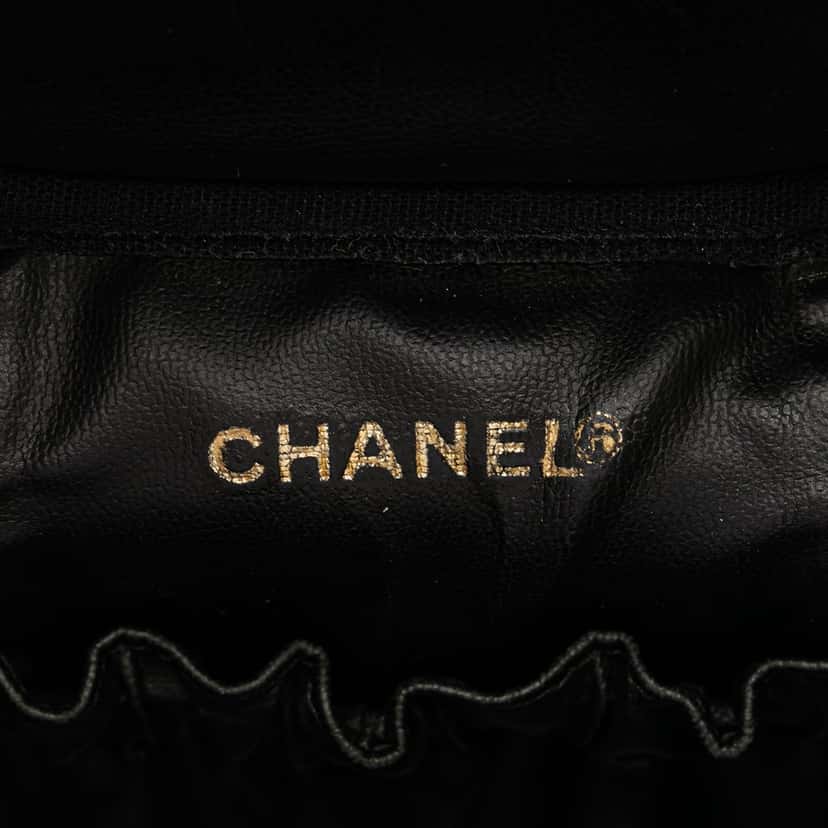 Chanel CC Caviar Vanity Bag Black Leather Good condition - Box View
