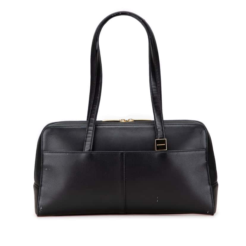 Burberry Leather Shoulder Bag Black Leather Good condition - Front View