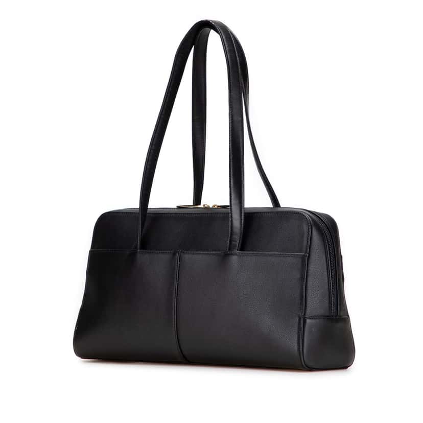 Burberry Leather Shoulder Bag Black Leather Good condition - Back View