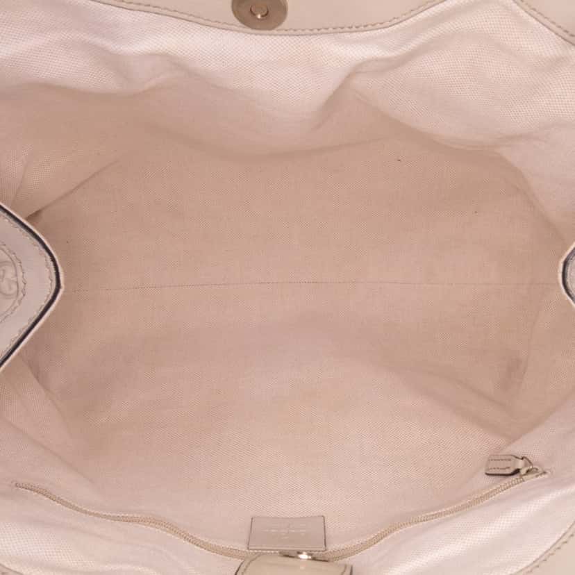 Gucci Medium Guccissima Sukey Tote White Leather Good condition - Model View