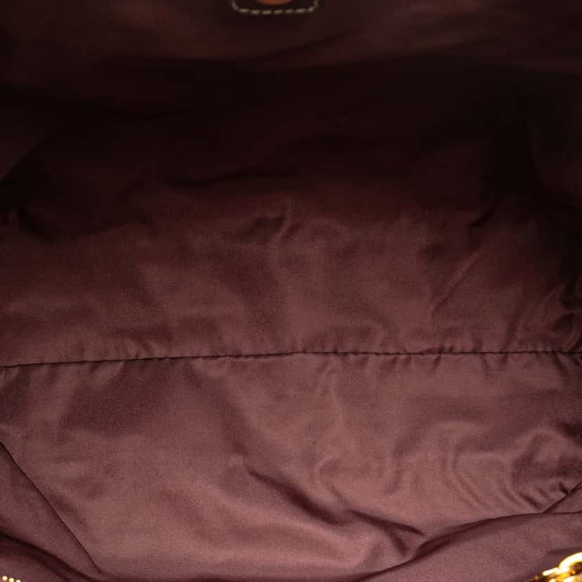 Prada Saffiano Trimmed Tessuto Tote Red Good condition - Model View