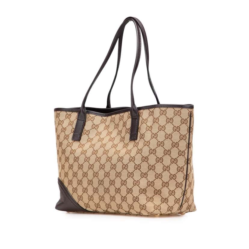 Gucci GG Canvas New Britt Tote Brown Canvas Good condition - Back View