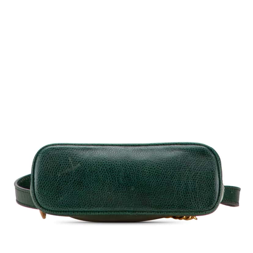 Celine Leather Dome Crossbody Green Leather Good condition - Inside View
