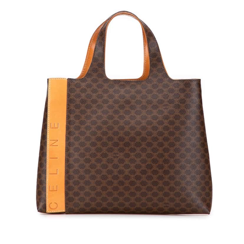 Celine Macadam Coated Canvas Tote Brown Canvas Good condition - Front View
