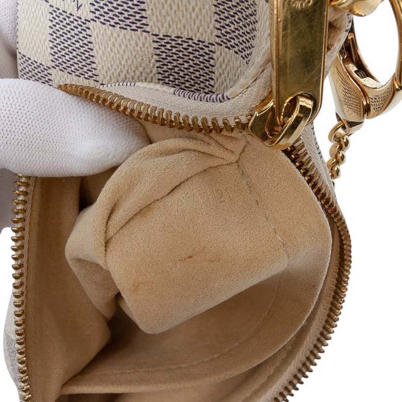 Louis Vuitton Damier Azur Pochette Milla MM White Canvas Good condition - Box View