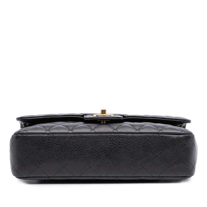 Chanel Medium Classic Caviar Double Flap Black Leather Good condition - Inside View