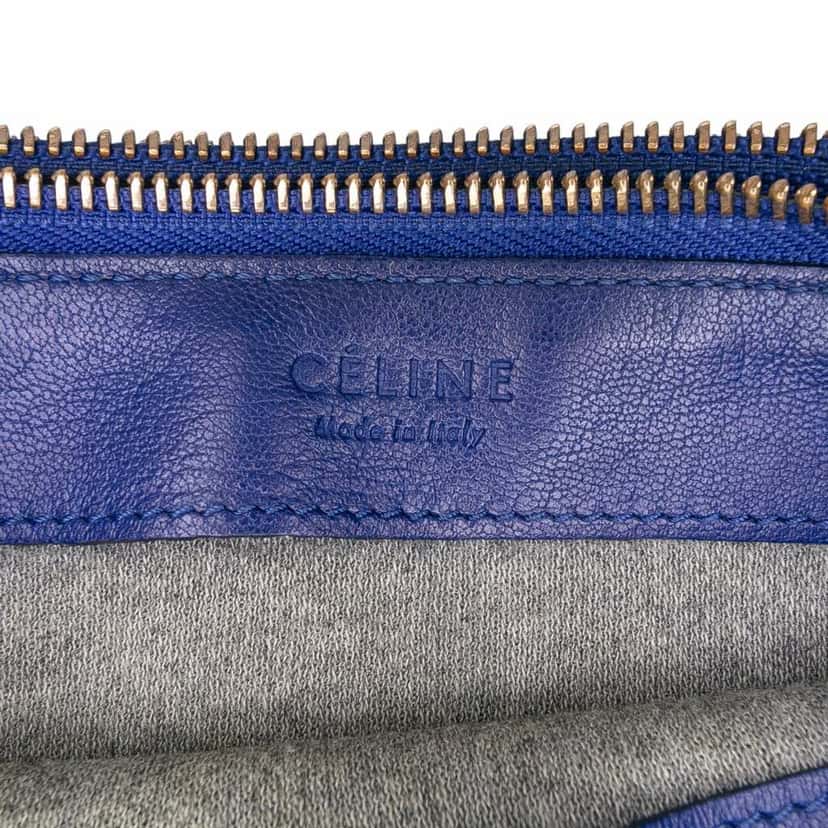 Celine Small Lambskin Trio Crossbody Blue Leather Good condition - Box View