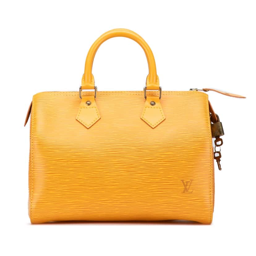 Louis Vuitton Epi Speedy 25 Yellow Leather Good condition - Front View