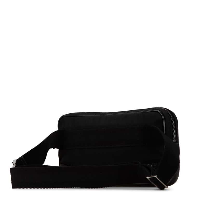 Gucci Guccissima Nylon Trim Belt Bag Black Good condition - Back View