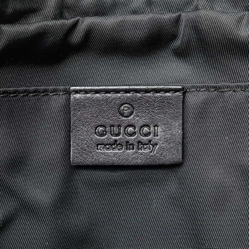 Gucci Guccissima Nylon Trim Belt Bag Black Good condition - Box View