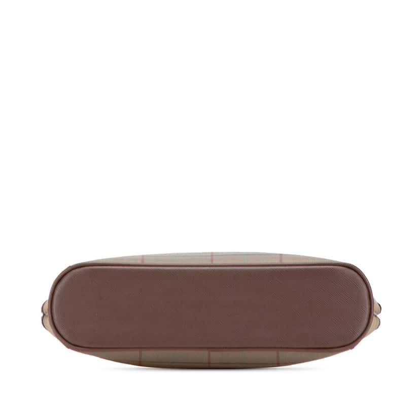 Burberry Vintage Check Canvas Wristlet Clutch Brown Canvas Good condition - Inside View