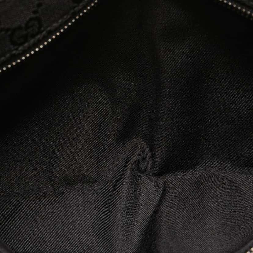 Gucci GG Canvas Double Pocket Belt Bag Black Canvas Good condition - Box View