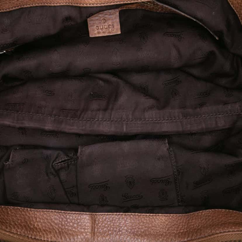 Gucci Medium GG Canvas Bamboo Bar Tote Brown Canvas Good condition - Model View