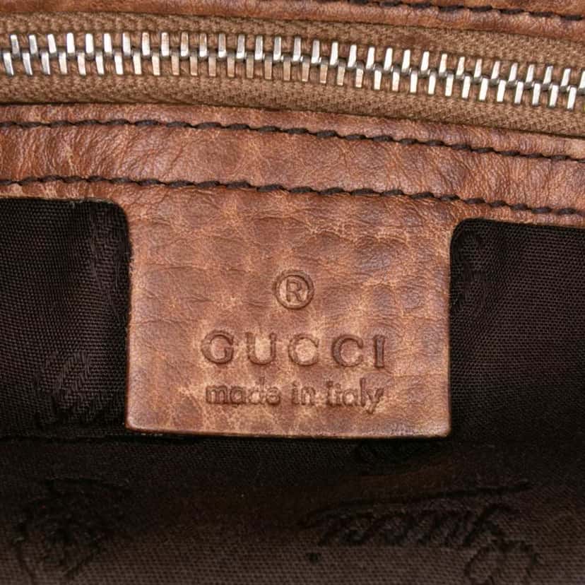 Gucci Medium GG Canvas Bamboo Bar Tote Brown Canvas Good condition - Box View