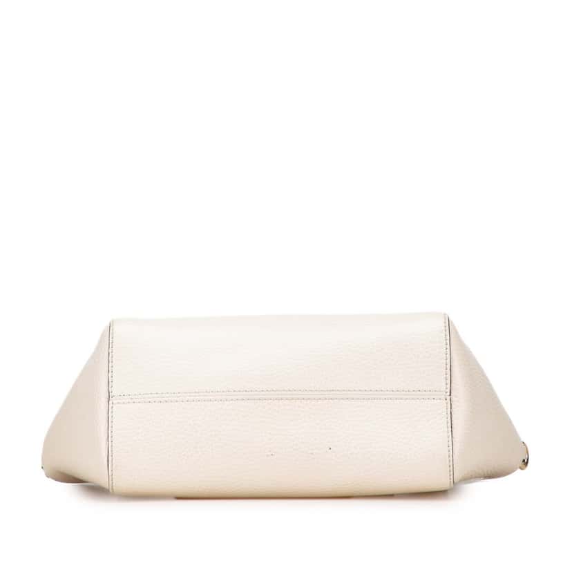 Gucci Mini Leather Swing Satchel White Leather Good condition - Inside View