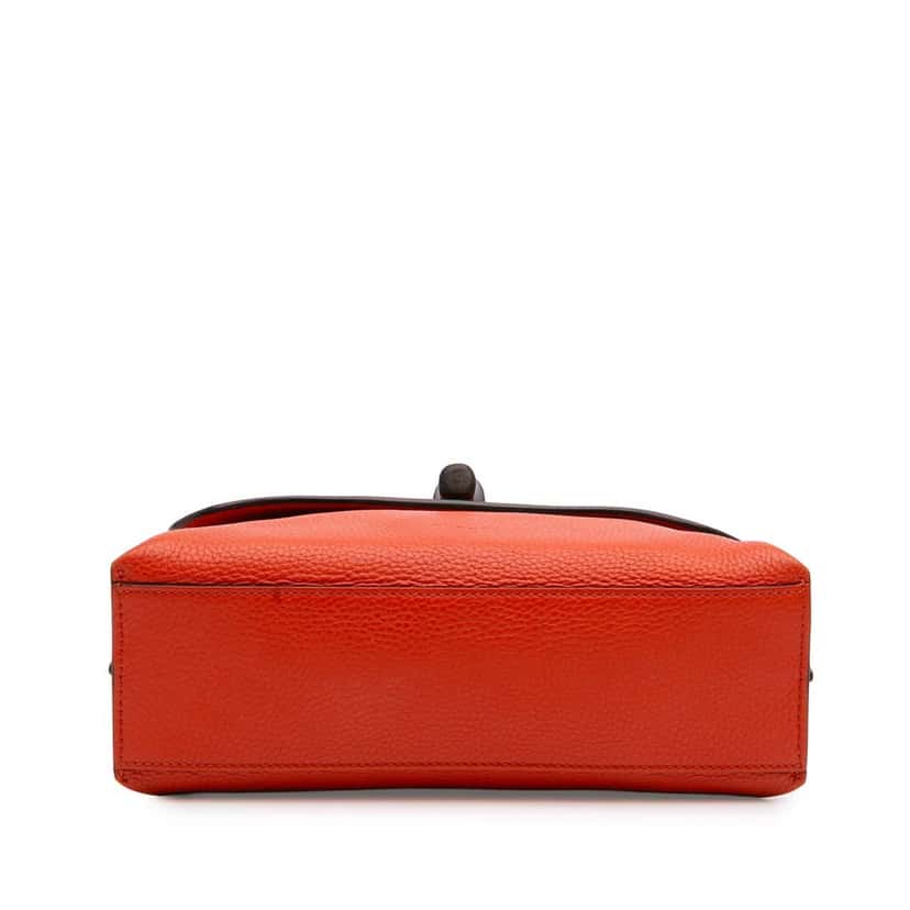 Gucci Small Leather Bamboo Daily Satchel Orange Leather Good condition - Inside View