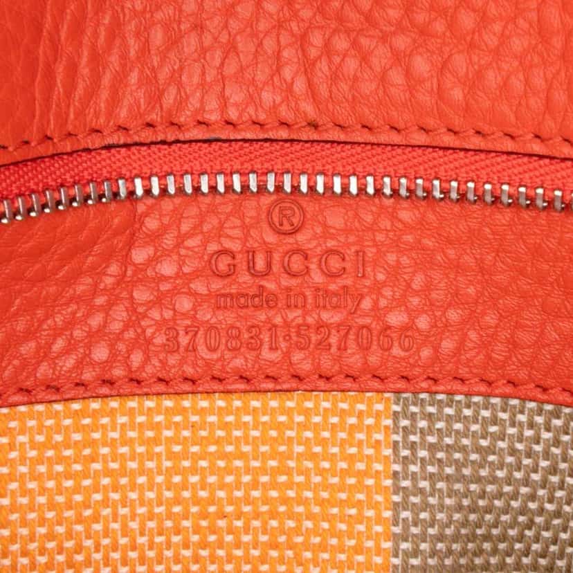Gucci Small Leather Bamboo Daily Satchel Orange Leather Good condition - Box View