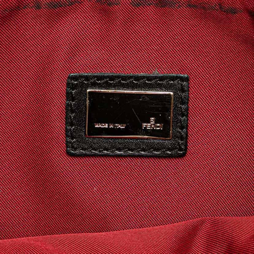Fendi Zucchino Canvas Shoulder Bag Red Canvas Good condition - Box View