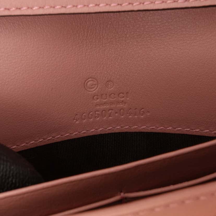 Gucci Microguccissima Wallet on Strap Pink Leather Good condition - Box View