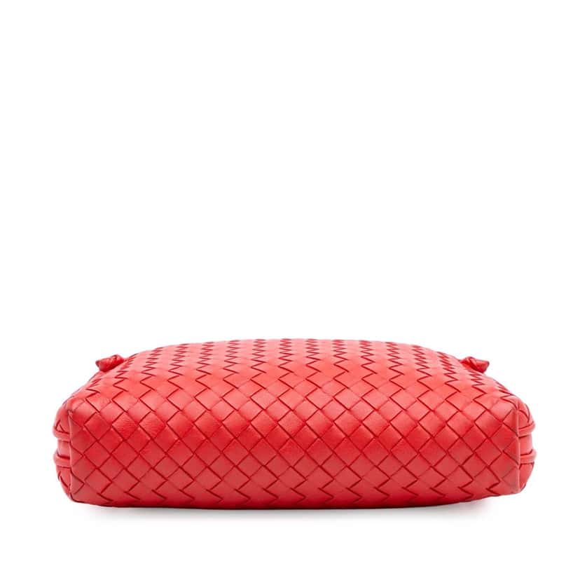 Bottega Veneta Nappa Intrecciato Nodini Crossbody Red Leather Fair condition - Inside View