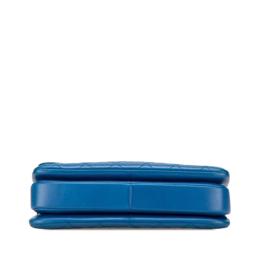 Chanel Medium Lambskin Trendy CC Top Handle Bag Blue Leather Good condition - Inside View