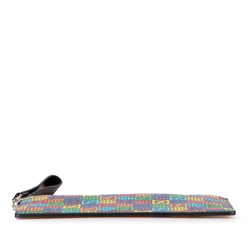 Gucci GG Supreme Psychedelic Zip Clutch Black Canvas Good condition - Inside View