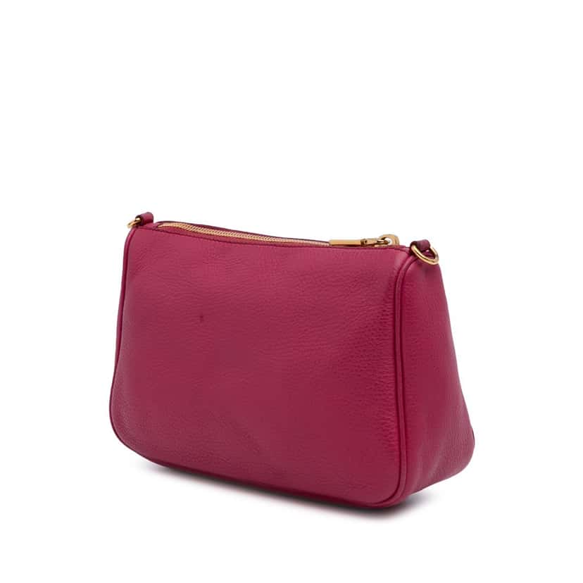 Prada Vitello Daino Shoulder Bag Pink Leather Good condition - Back View