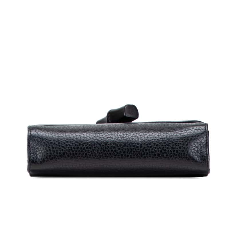 Gucci Small Leather Miss Bamboo Crossbody Black Leather Good condition - Inside View